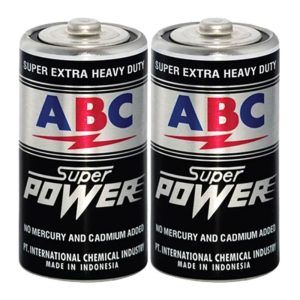 ABC (Battery) Baterai Super Power R-20P D 1carton(72pack/144pcs)