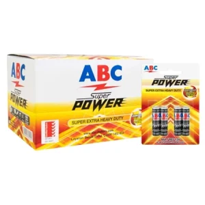 ABC Carbon Zinc R03 SPW 4 Baterai (AAA Size) 1 Box Isi 12 Hanger